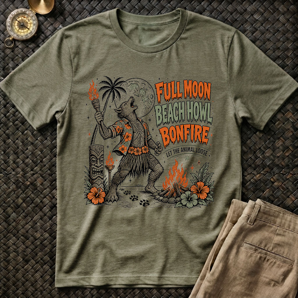 Full Moon Beach Howl Tee