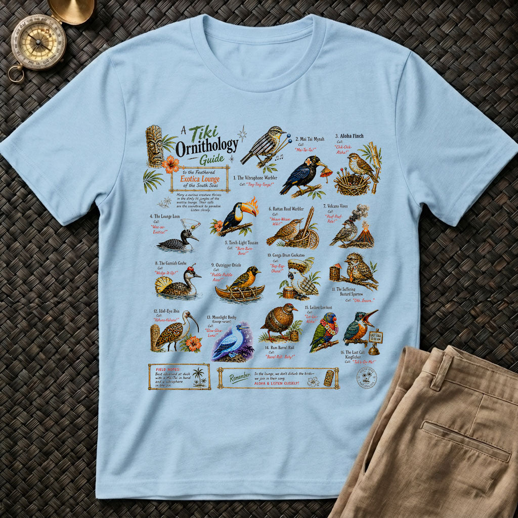 Tiki Ornithology Taxonomy Tee