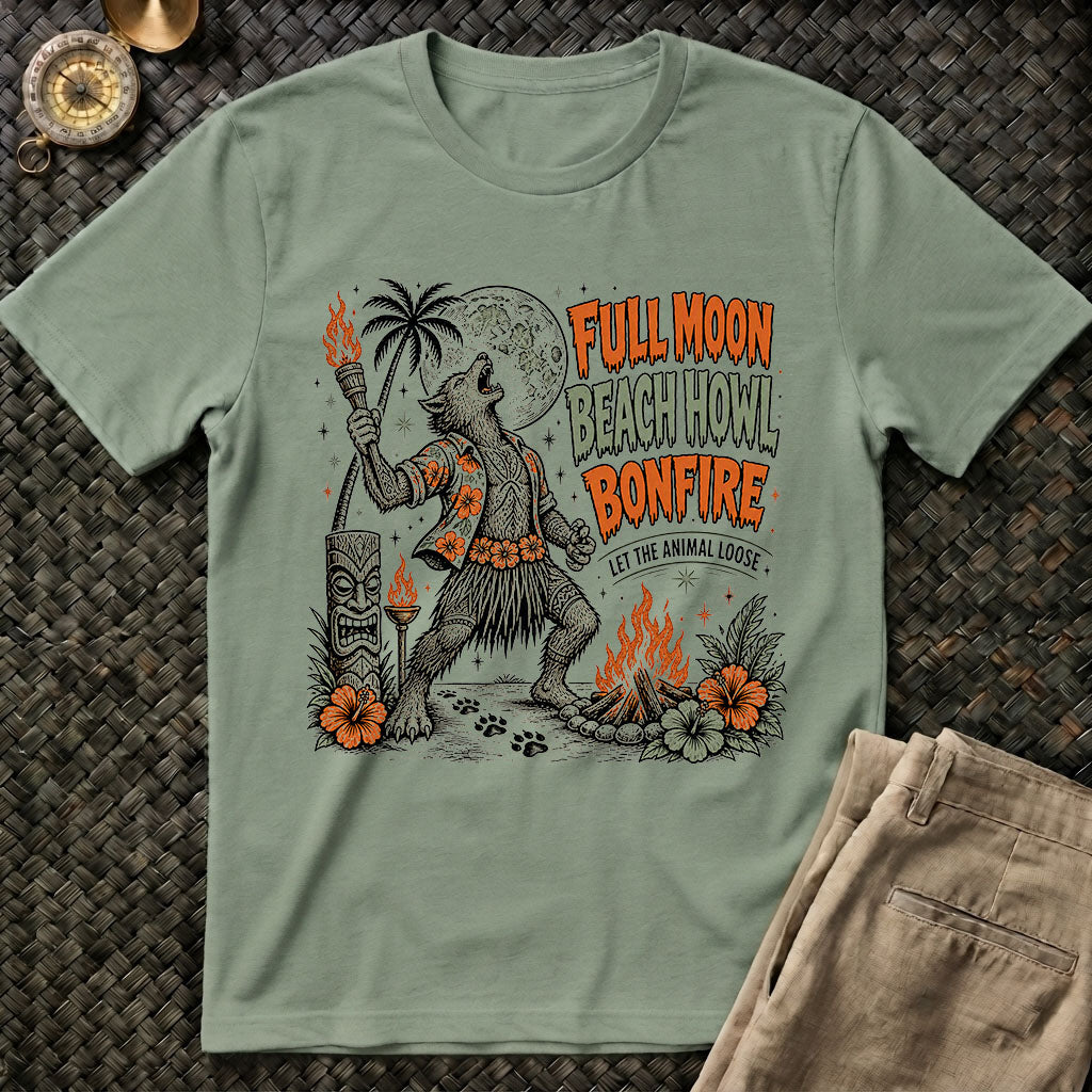 Full Moon Beach Howl Tee