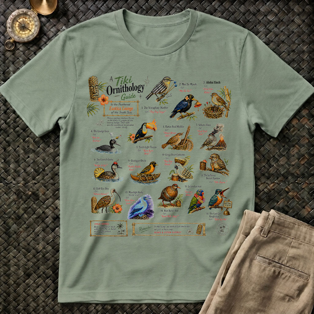 Tiki Ornithology Taxonomy Tee