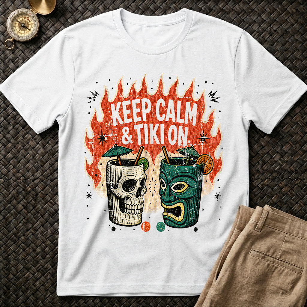 Keep Calm Tiki On T-Shirt