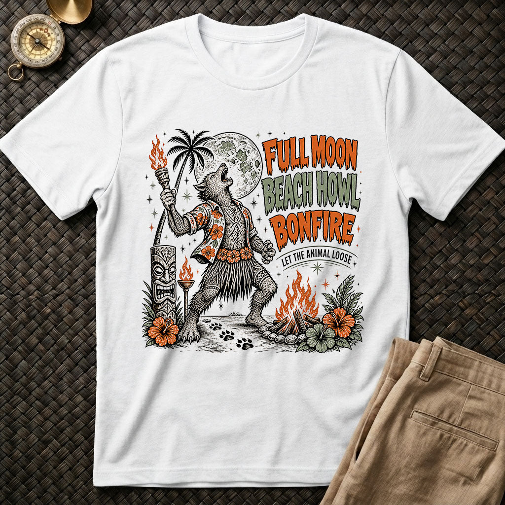 Full Moon Beach Howl Tee
