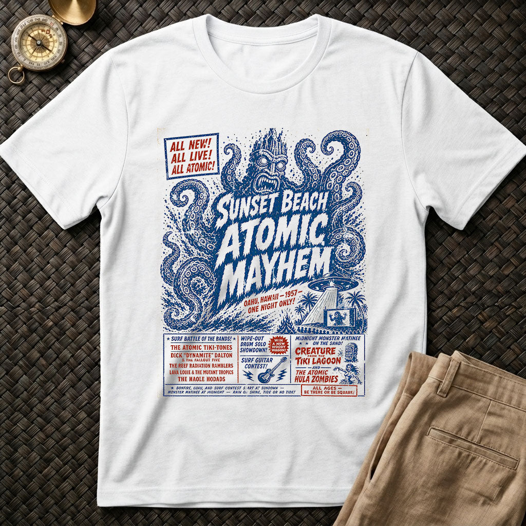 Sunset Beach Atomic Mayhem Tee