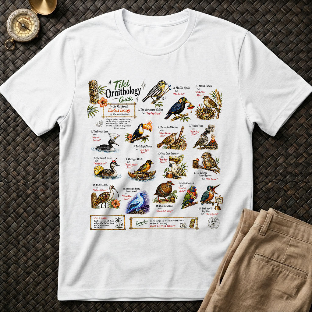 Tiki Ornithology Taxonomy Tee