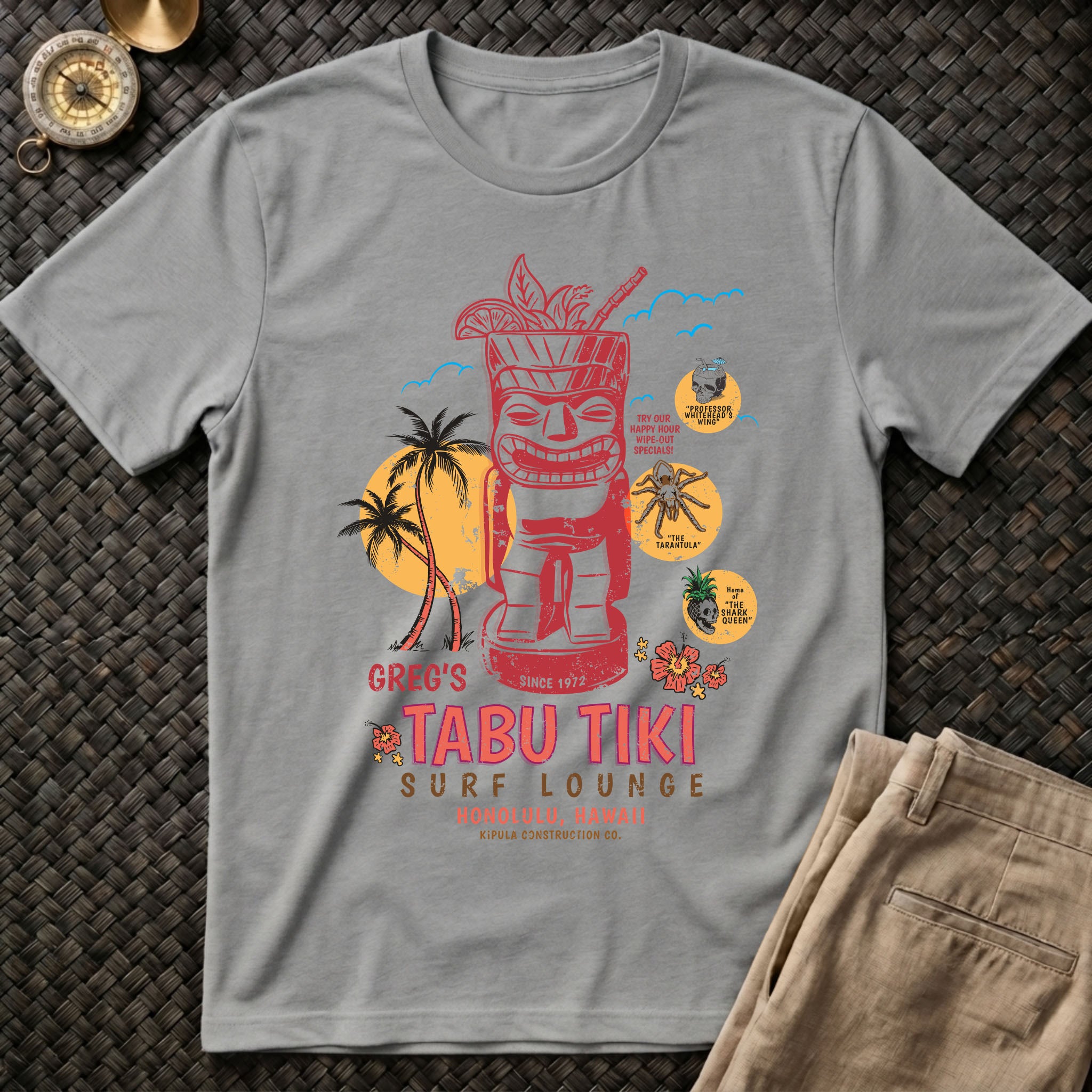 Gregs Tabu Tiki Surf Lounge T-Shirt